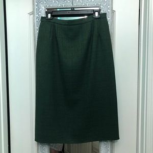 Army green pencil skirt